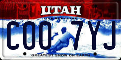 UT license plate C007YJ
