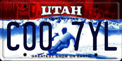 UT license plate C007YL
