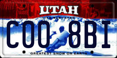 UT license plate C008BI