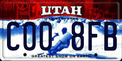 UT license plate C008FB