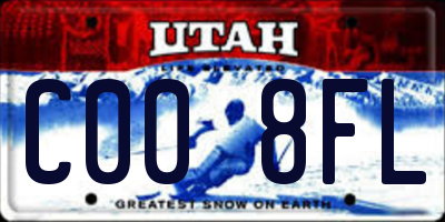 UT license plate C008FL