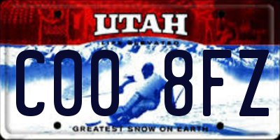 UT license plate C008FZ