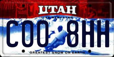 UT license plate C008HH