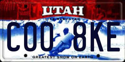 UT license plate C008KE