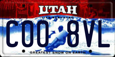 UT license plate C008VL