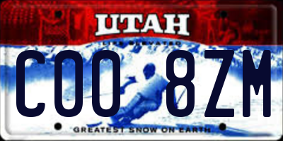 UT license plate C008ZM