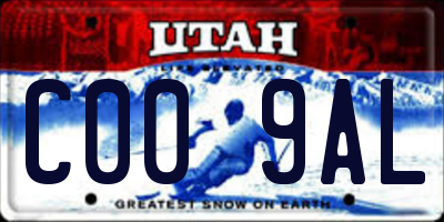 UT license plate C009AL