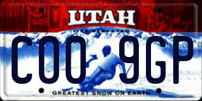 UT license plate C009GP