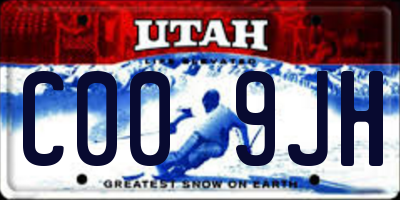 UT license plate C009JH