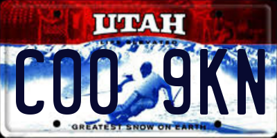 UT license plate C009KN