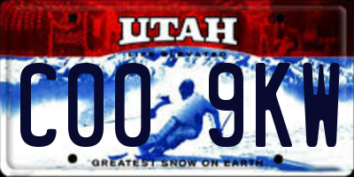 UT license plate C009KW