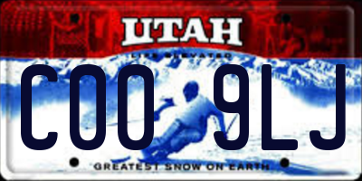 UT license plate C009LJ