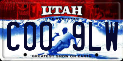 UT license plate C009LW