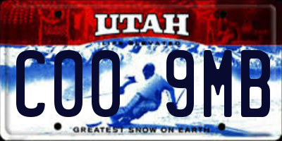 UT license plate C009MB