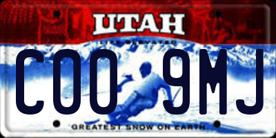 UT license plate C009MJ