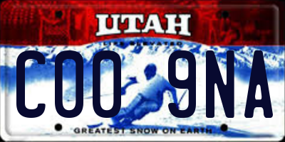 UT license plate C009NA