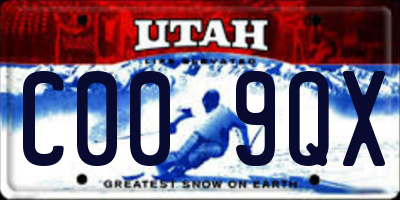 UT license plate C009QX
