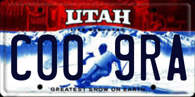 UT license plate C009RA