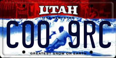 UT license plate C009RC