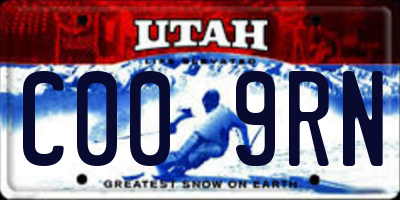 UT license plate C009RN