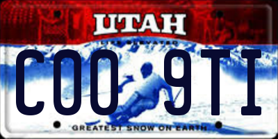 UT license plate C009TI