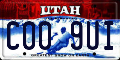 UT license plate C009UI