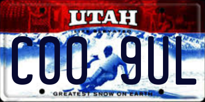 UT license plate C009UL