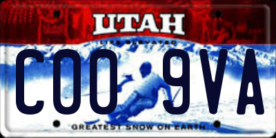 UT license plate C009VA