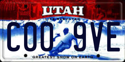 UT license plate C009VE