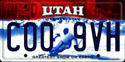UT license plate C009VH