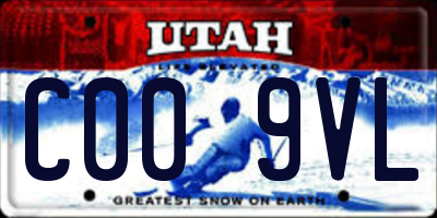 UT license plate C009VL