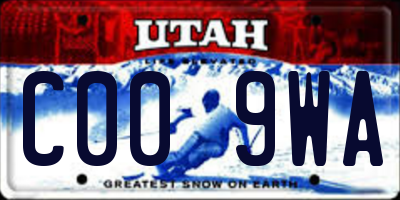 UT license plate C009WA