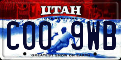 UT license plate C009WB