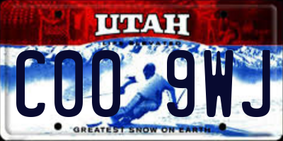 UT license plate C009WJ