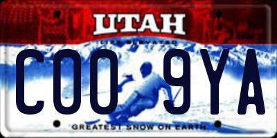 UT license plate C009YA