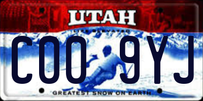 UT license plate C009YJ