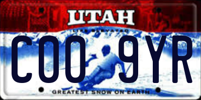 UT license plate C009YR
