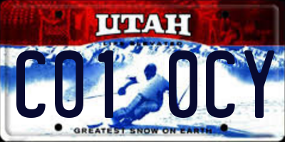 UT license plate C010CY