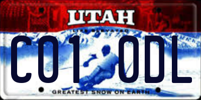 UT license plate C010DL