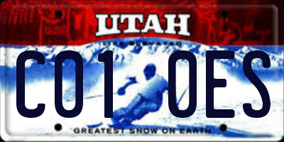 UT license plate C010ES