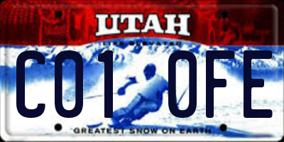 UT license plate C010FE