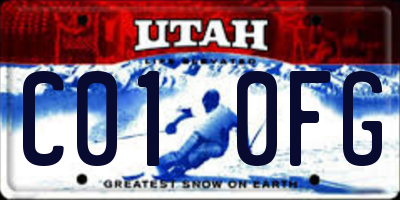 UT license plate C010FG