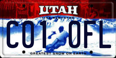 UT license plate C010FL