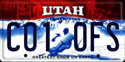 UT license plate C010FS