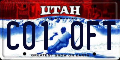 UT license plate C010FT