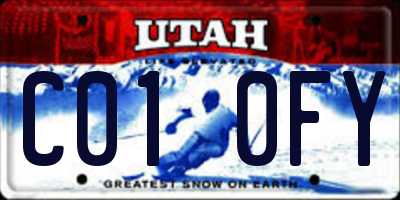UT license plate C010FY