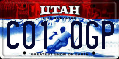 UT license plate C010GP