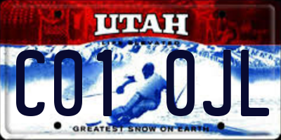 UT license plate C010JL