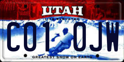 UT license plate C010JW