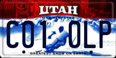 UT license plate C010LP